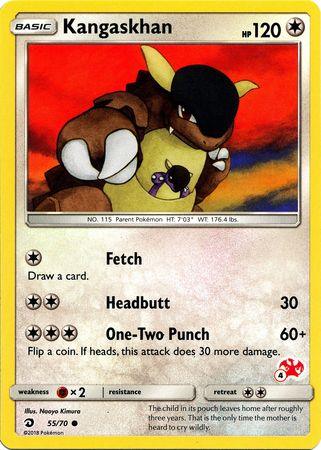 55, Battle Academy 2020, Colorless, Fighting[×2], Normal, Promo Kangaskhan (55/70) (Charizard Stamp #4) [Battle Academy 2020] - Trading Card World