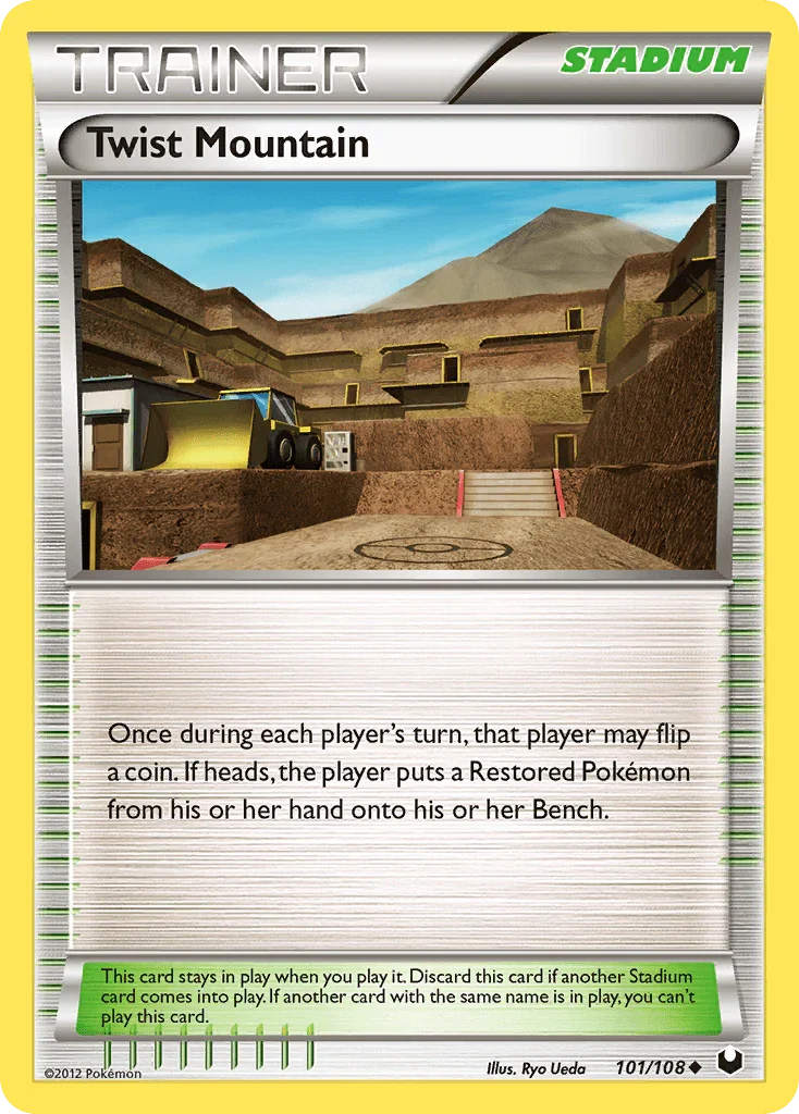 Black & White: Dark Explorers, Normal, Reverse Holofoil, Stadium, Uncommon Twist Mountain (101/108) [Black & White: Dark Explorers] - Trading Card World