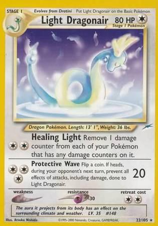 22, Colorless, Neo Destiny Unlimited, Normal, Psychic[-30], Rare Light Dragonair (22/105) [Neo Destiny Unlimited] - Trading Card World