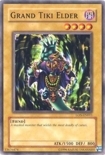 Common, Dark, Fiend, Labyrinth of Nightmare, Normal Monster, Unlimited Grand Tiki Elder [LON-EN011] Common - Trading Card World