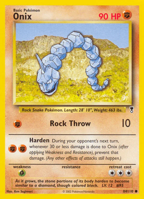 84, Common, Fighting, Grass[×2], Legendary Collection, Normal, Reverse Holofoil Onix (84/110) [Legendary Collection] - Trading Card World