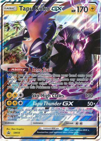 Holofoil, Lightning, Promo, SM50, Sun & Moon: Black Star Promos Tapu Koko GX (SM50) (Jumbo Card) [Sun & Moon: Black Star Promos] - Trading Card World