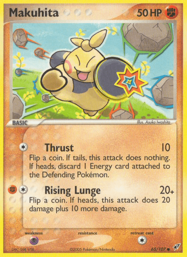 65, Common, EX: Deoxys, Fighting, Normal, Psychic[×2] Makuhita (65/107) [EX: Deoxys] - Trading Card World