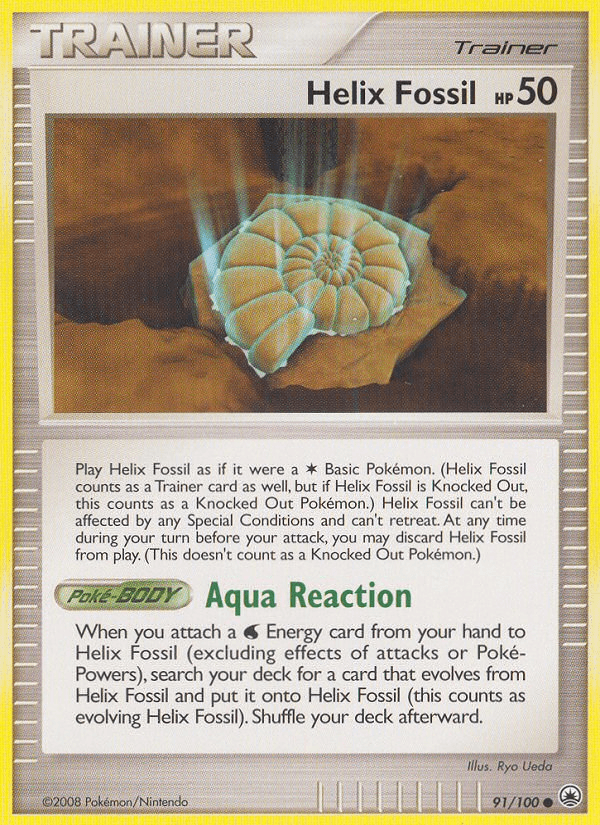 91, Common, Diamond & Pearl: Majestic Dawn, Item, Normal, Reverse Holofoil Helix Fossil (91/100) [Diamond & Pearl: Majestic Dawn] - Trading Card World