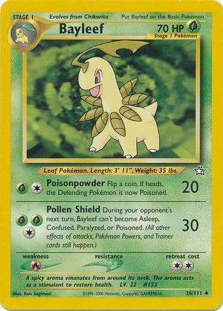 28, Fire[×2], Grass, Neo Genesis Unlimited, Normal, Uncommon Bayleef (28/111) [Neo Genesis Unlimited] - Trading Card World