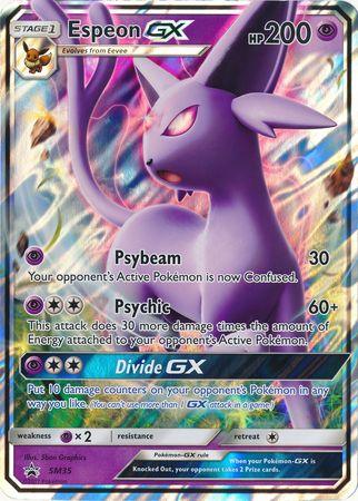 Holofoil, Promo, Psychic, Psychic[x2], SM35, Sun & Moon: Black Star Promos Espeon GX (SM35) (Jumbo Card) [Sun & Moon: Black Star Promos] - Trading Card World