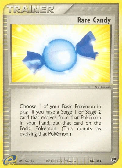 88, EX: Sandstorm, Item, Normal, Reverse Holofoil, Uncommon Rare Candy (88/100) [EX: Sandstorm] - Trading Card World