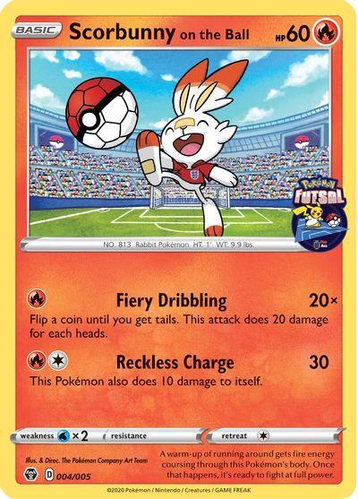 004, Fire, Normal, Pokemon Futsal Collection, Promo, Water[×2] Scorbunny on the Ball (004/005) [Pokemon Futsal Collection] - Trading Card World