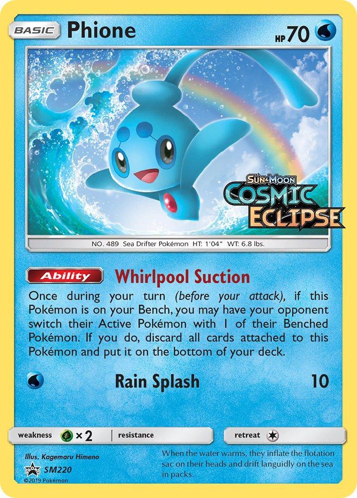Black Star Promo, Grass[×2], Holofoil, SM220, Sun & Moon: Black Star Promos, Water Phione (SM220) [Sun & Moon: Black Star Promos] - Trading Card World