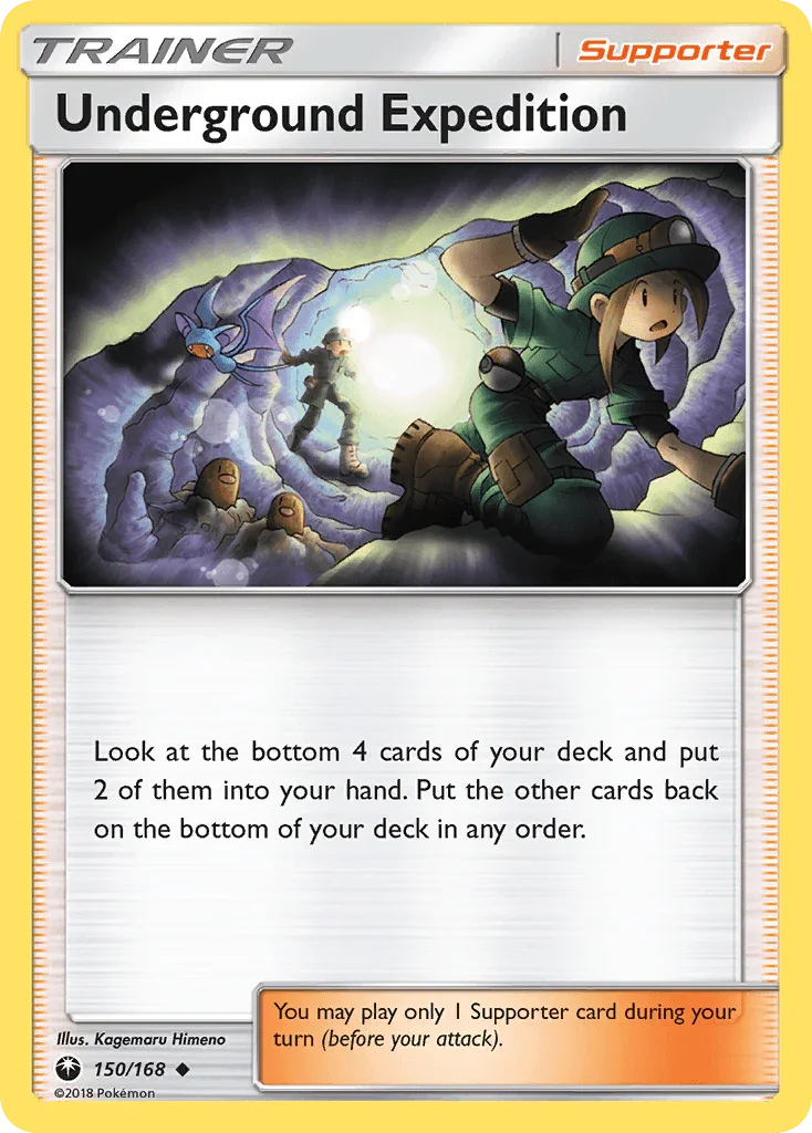 150, Normal, Reverse Holofoil, Sun & Moon: Celestial Storm, Supporter, Uncommon Underground Expedition (150/168) [Sun & Moon: Celestial Storm] - Trading Card World