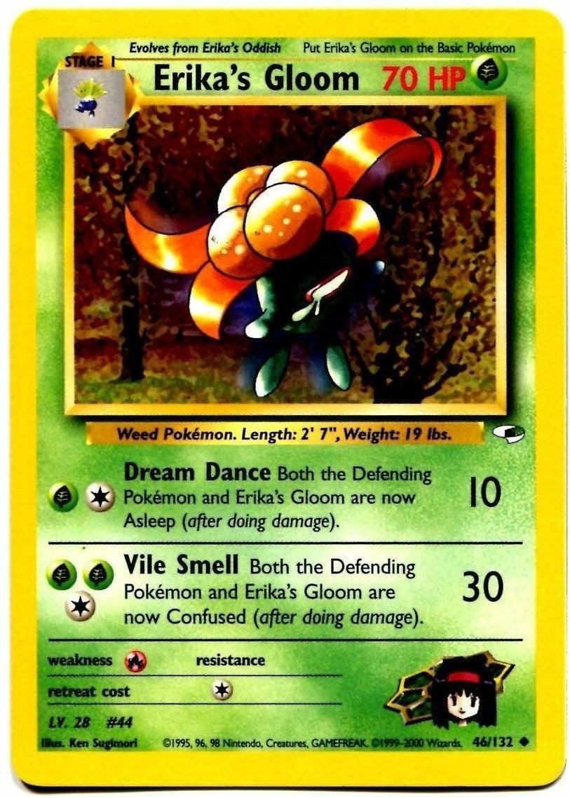 46, Fire[×2], Grass, Gym Heroes Unlimited, Normal, Uncommon Erika's Gloom (46/132) [Gym Heroes Unlimited] - Trading Card World