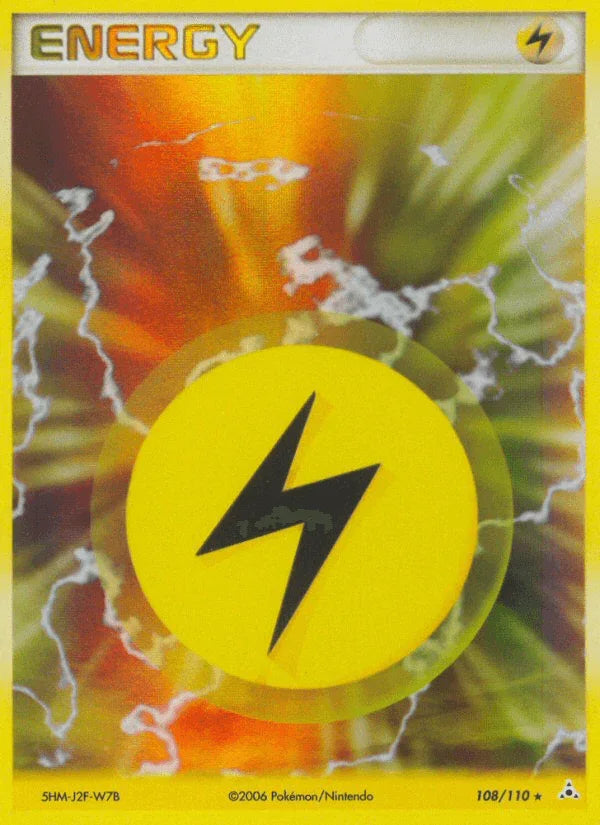 108, Energy, EX: Holon Phantoms, Holo Rare, Holofoil Lightning Energy (108/110) [EX: Holon Phantoms] - Trading Card World
