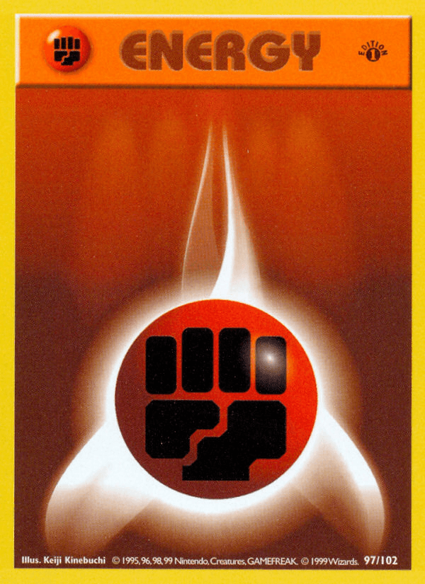 1st Edition Normal, 97, Base Set 1st Edition, Basic Energy, Common Fighting Energy (97/102) (Shadowless) [Base Set 1st Edition] - Trading Card World