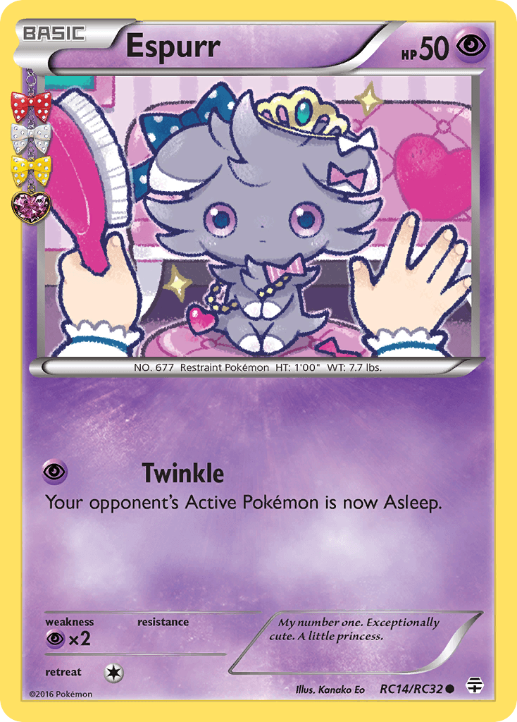 Common, Normal, Psychic, Psychic[×2], RC14, XY: Generations Espurr (RC14/RC32) [XY: Generations] - Trading Card World