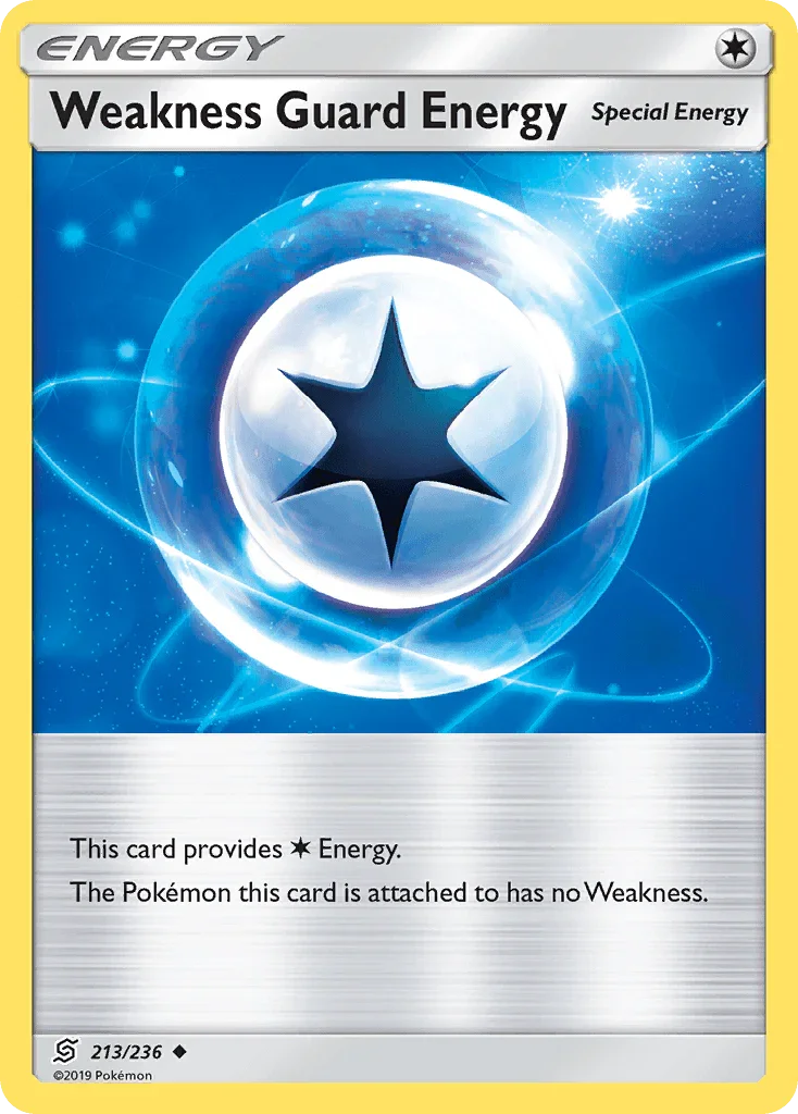 213, Energy, Normal, Reverse Holofoil, Sun & Moon: Unified Minds, Uncommon Weakness Guard Energy (213/236) [Sun & Moon: Unified Minds] - Trading Card World
