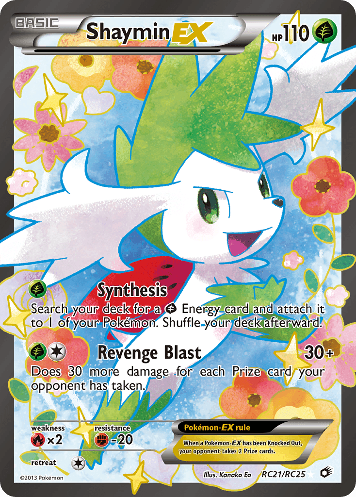 Black & White: Legendary Treasures, Fighting[-20], Fire[×2], Grass, Holofoil, RC21, Ultra Rare Shaymin EX (RC21/RC25) [Black & White: Legendary Treasures] - Trading Card World
