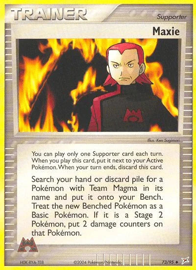 73, EX: Team Magma vs Team Aqua, Normal, Reverse Holofoil, Supporter, Uncommon Maxie (73/95) [EX: Team Magma vs Team Aqua] - Trading Card World