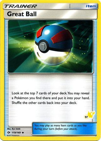 119, Battle Academy 2020, Item, Normal, Promo Great Ball (119/149) (Pikachu Stamp #57) [Battle Academy 2020] - Trading Card World