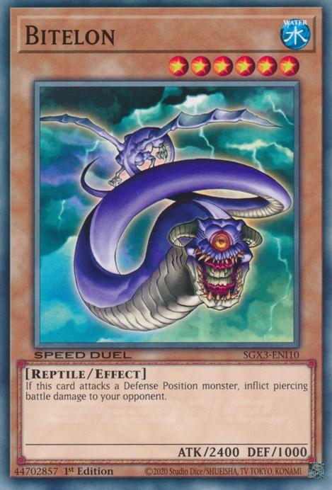 1st Edition, Common, Effect Monster, Reptile, Speed Duel GX: Duelists of Shadows, Water Bitelon [SGX3-ENI10] Common - Trading Card World