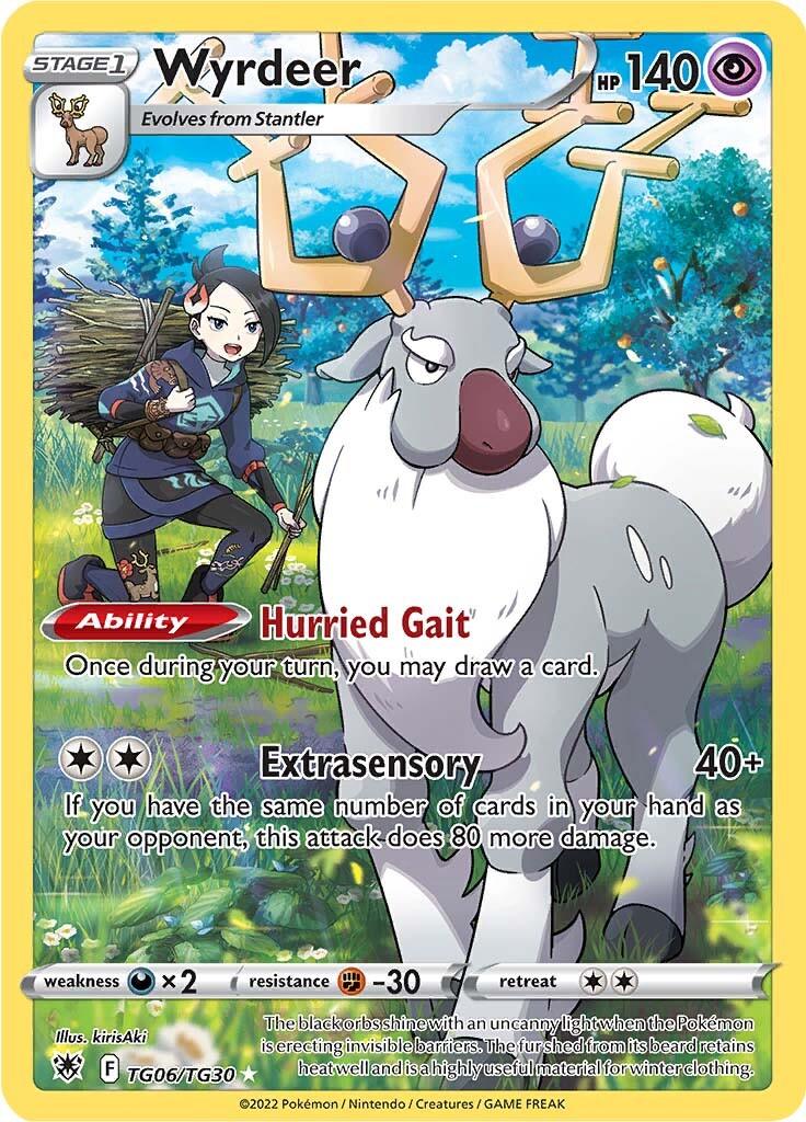 Darkness [x2], Fighting [-30], Holofoil, Psychic, Secret Rare, Sword & Shield: Astral Radiance, TG06 Wyrdeer (TG06/TG30) [Sword & Shield: Astral Radiance] - Trading Card World