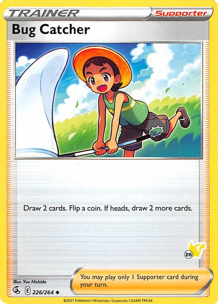 226, Battle Academy 2022, Normal, Supporter, Uncommon Bug Catcher (226/264) (Pikachu Stamp #26) [Battle Academy 2022] - Trading Card World