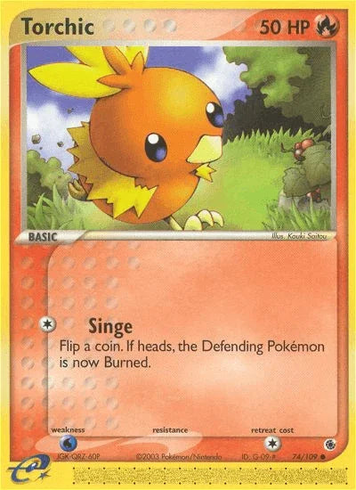 74, Common, EX: Ruby & Sapphire, Fire, Normal, Reverse Holofoil, Water[×2] Torchic (74/109) [EX: Ruby & Sapphire] - Trading Card World