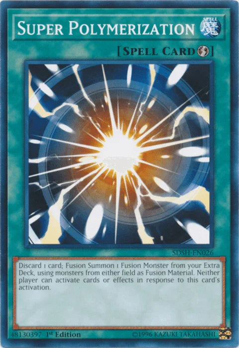 1st Edition, Common, Quick Play Spell, Spell, Structure Deck: Shaddoll Showdown, Unlimited Super Polymerization [SDSH-EN026] Common - Trading Card World