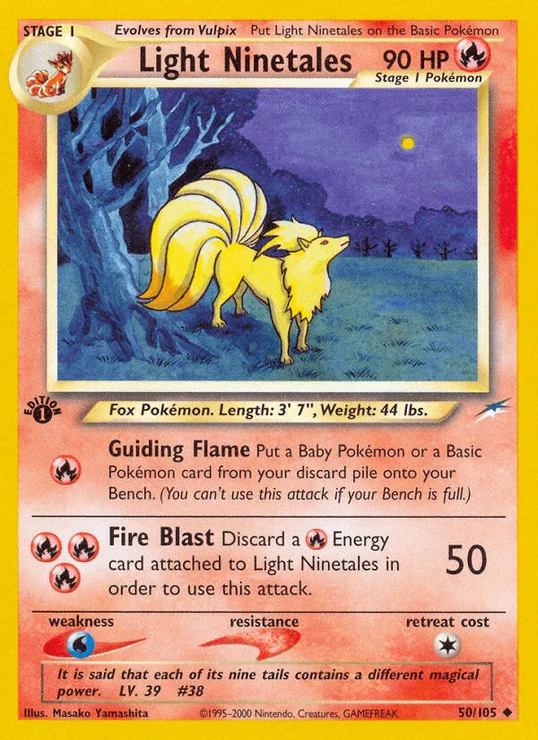 1st Edition Normal, 50, Fire, Neo Destiny 1st Edition, Uncommon, Water[×2] Light Ninetales (50/105) [Neo Destiny 1st Edition] - Trading Card World
