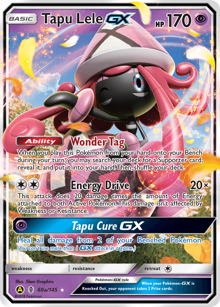 60a, Alternate Art Promos, Holofoil, Promo, Psychic Tapu Lele GX (60a/145) [Alternate Art Promos] - Trading Card World