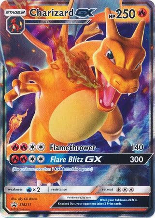 Fire, Holofoil, Promo, SM211, Sun & Moon: Black Star Promos, Water[x2] Charizard GX (SM211) (Jumbo Card) [Sun & Moon: Black Star Promos] - Trading Card World