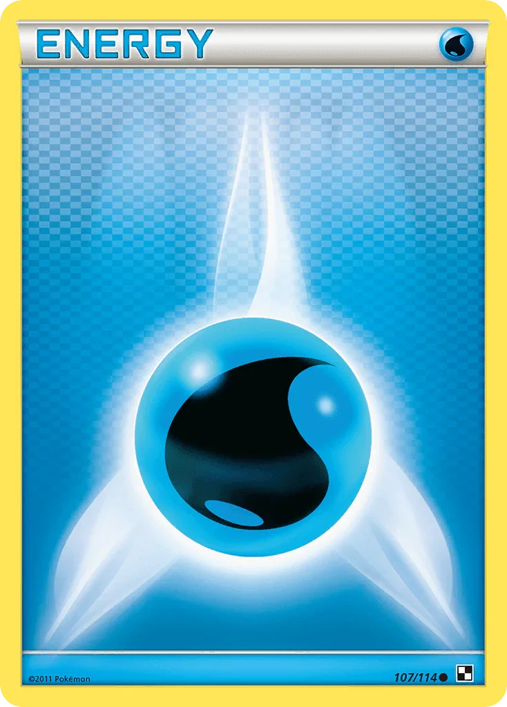 Black & White: Base Set, Common, Energy, Normal, Reverse Holofoil Water Energy (107/114) [Black & White: Base Set] - Trading Card World