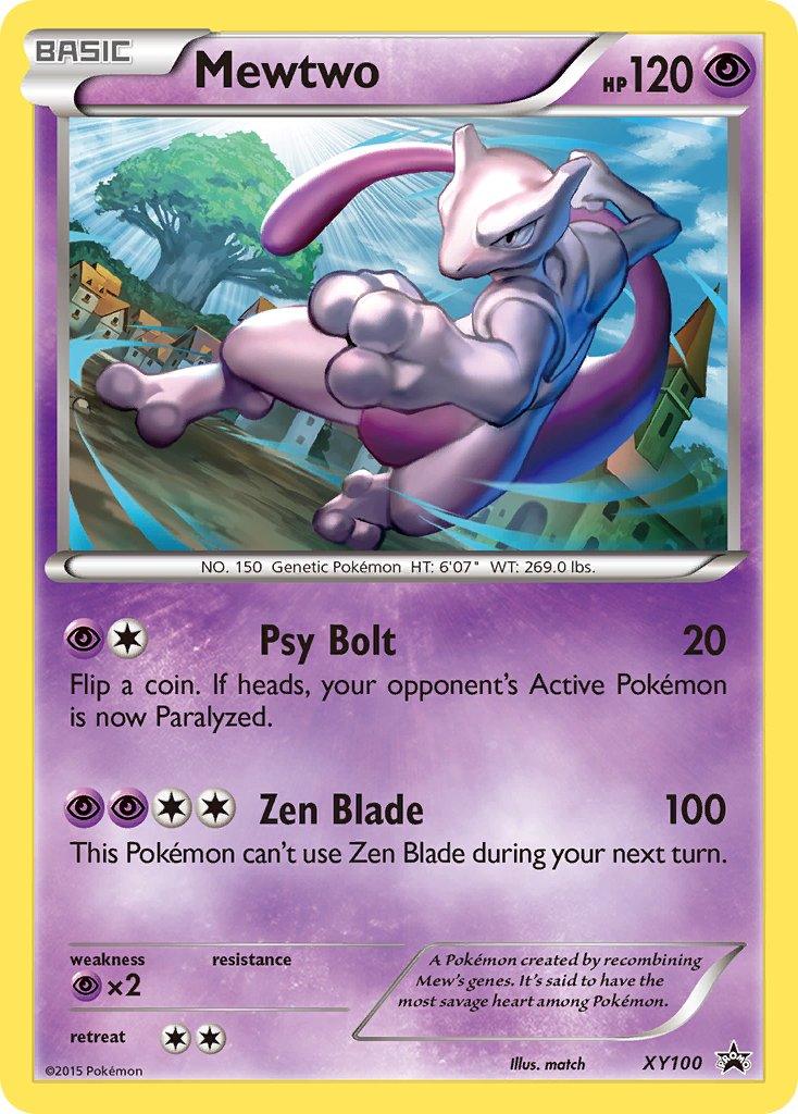 Holofoil, Promo, Psychic, Psychic [x2], XY100, XY: Black Star Promos Mewtwo (XY100) [XY: Black Star Promos] - Trading Card World