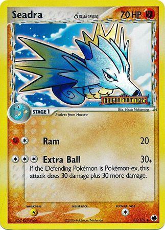 37, EX: Dragon Frontiers, Fighting, Lightning[×2], Reverse Holofoil, Uncommon Seadra (37/101) (Delta Species) (Stamped) [EX: Dragon Frontiers] - Trading Card World