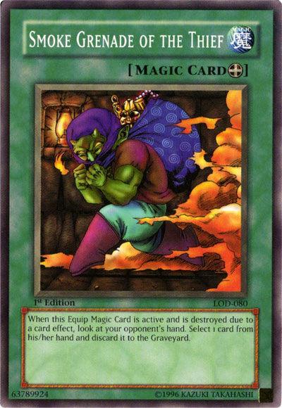 1st Edition, Equip Spell, Legacy of Darkness, Short Print, Spell, Unlimited Smoke Grenade of the Thief [LOD-080] Short Print - Trading Card World