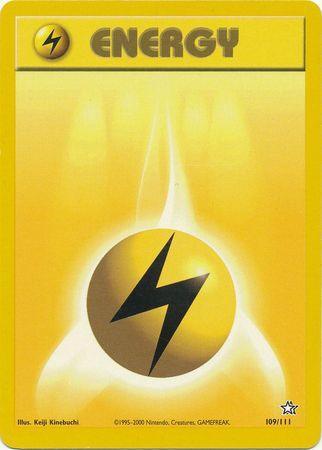 109, Common, Lightning, Neo Genesis Unlimited, Normal Lightning Energy (109/111) [Neo Genesis Unlimited] - Trading Card World
