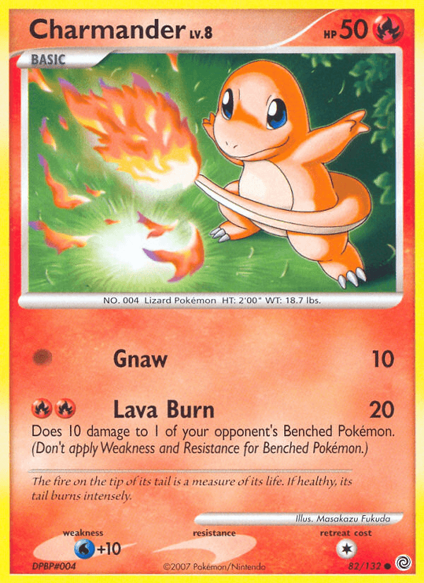 82, Common, Diamond & Pearl: Secret Wonders, Fire, Normal, Reverse Holofoil, Water[+10] Charmander (82/132) [Diamond & Pearl: Secret Wonders] - Trading Card World
