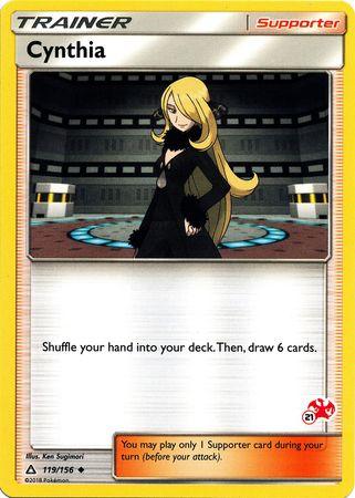 119, Battle Academy 2020, Normal, Promo, Supporter Cynthia (119/156) (Charizard Stamp #21) [Battle Academy 2020] - Trading Card World