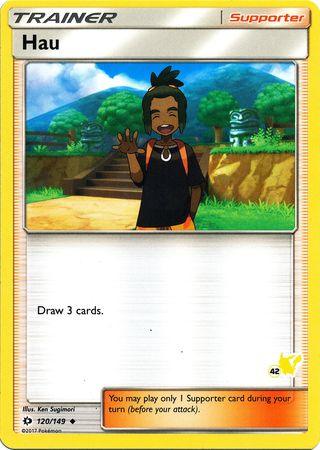 120, Battle Academy 2020, Normal, Promo, Supporter Hau (120/149) (Pikachu Stamp #42) [Battle Academy 2020] - Trading Card World