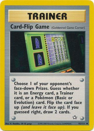 92, Item, Neo Genesis Unlimited, Normal, Uncommon Card-Flip Game (92/111) [Neo Genesis Unlimited] - Trading Card World