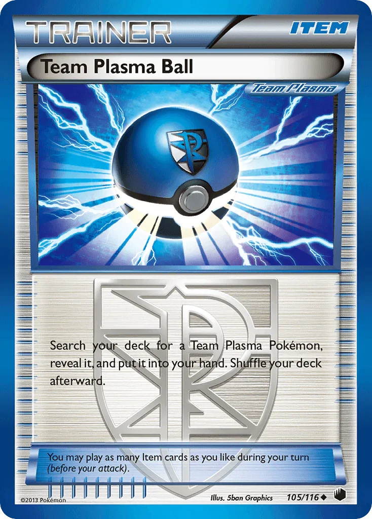 105, Black & White: Plasma Freeze, Item, Normal, Reverse Holofoil, Uncommon Team Plasma Ball (105/116) [Black & White: Plasma Freeze] - Trading Card World