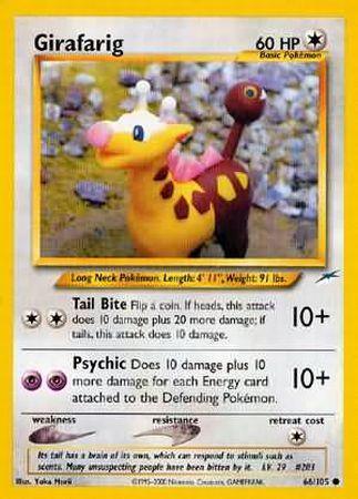 66, Colorless, Common, Neo Destiny Unlimited, Normal Girafarig (66/105) [Neo Destiny Unlimited] - Trading Card World