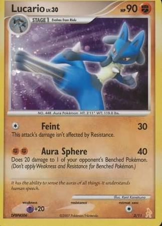 Diamond & Pearl: Trainer Kit - Lucario, Fighting, Holofoil, Promo, Psychic[+20] Lucario (3/11) [Diamond & Pearl: Trainer Kit - Lucario] - Trading Card World