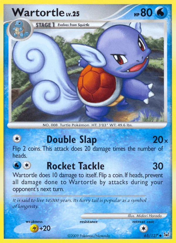 65, Lightning[+20], Normal, Platinum: Base Set, Reverse Holofoil, Uncommon, Water Wartortle (65/127) [Platinum: Base Set] - Trading Card World